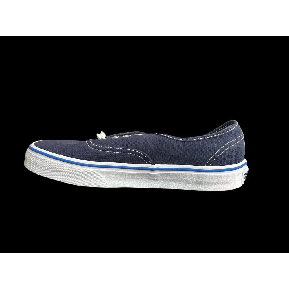 Vans Casual Athletic Shoes Blue And White Dress Blues Nautical Blue Womens 6 NEW